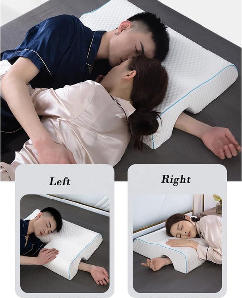 Generic 3D Arched Memory Cuddle Pillow for Adults with Arm Hole - Arched Memory Foam Core, Slow Rebound Pillow