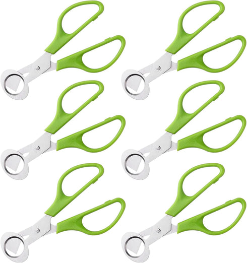 6Pcs Quail Egg Cutter Scissors, Kitchen Egg Shears Tool (Green)