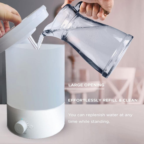 MegaWise Topfill Night Light Humidifier - 7-colour for Kid Bedroom, 3.5L Large Capacity, Auto Shutoff, Essential Oil