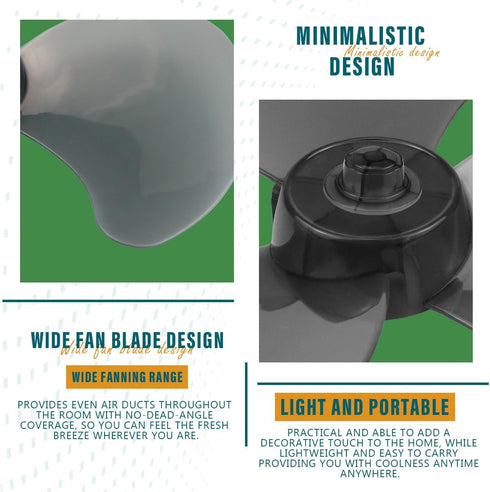 16 Inch Plastic Fan Blades - Universal Replacement for Household Standing Fan Accessories