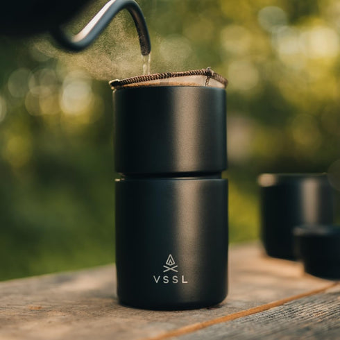 VSSL Nest Reusable #2 Stainless Steel Mesh Coffee Filter, Compact and Transportable, Perfect for Camping, Hiking,