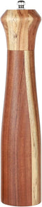 KKC HOME ACCENTS Wooden Pepper Grinder Mill, Refillable Pepper Mill, Acacia Wood, 10 Inch