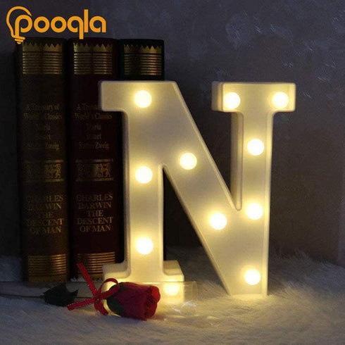 Pooqla LED Marquee Letter Lights Sign, Light Up Alphabet Letter for Home Party Wedding Decoration