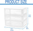 BYCY Plastic Stackable Storage with 3 Drawers, White Makeup Organizer for Bathroom, Desk, and Easy Assembly