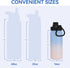 DOMICARE 16 oz Kids Water Bottle for School, Stainless Steel Double Wall Vacuum Insulated, Leakproof BPA Free