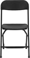Flash Furniture Hercules Series Plastic Folding Chair - Black - 650LB Weight