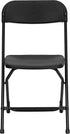 Flash Furniture Hercules Series Plastic Folding Chair - Black - 650LB Weight