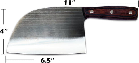 Handmade Forged Kitchen Butcher Knife, Serbian Chef Knife Full Tang