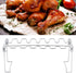 Zerodis 2 Pcs Chicken Leg Wing Grill Rack, 12 Slots Stainless Steel Barbecue Roaster Stand for Outdoor Cooking