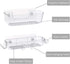 TZAMLI 2 Pack Clear Shower Caddy, Adhesive Shower Organizer Rustproof Shelf with Razor Holder and Hook, Wall Mounted