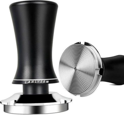 58mm Coffee Tamper for Espresso Machine, Spring-loaded with Built-in Sound Feedback, Stainless Steel Base