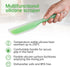 Flexible Kitchen Spatula Scraper Turner, Nonstick Silicone Knife Shaped Cooking Utensils with Nylon Core, Green (Set of