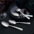 Unokit 36-Piece Silverware Set, 6.7 inch Stainless Steel Dinner Spoons, Dessert Spoon, Tablespoon, Mirror Polished,