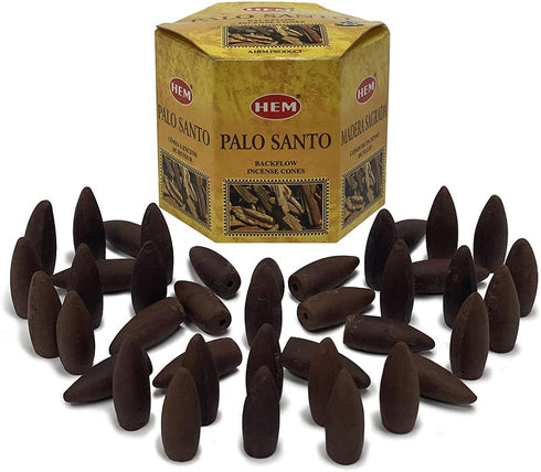 TRUMIRI Palo Santo Backflow Incense Cones For Waterfall And Mat Bundle Inciensos Aromaticos