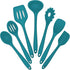 E-far 7-Piece Silicone Cooking Utensils Set - Blue Heat Resistant Nonstick Tools for Cookware