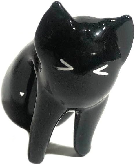 Handmade Mini 1.5" Blown Glass Cat Putitto Figurines, Collectible Dollhouse Gift Ideas