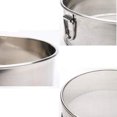 40 9.84 inch 1.97 inch Falytemow Flour Sifter Round Flour Sieve Strainer with Mesh Premium Rustproof Stainless Steel