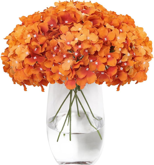 Tifuly 12 pcs Artificial Hydrangea Flowers - Realistic Silk Faux Hydrangea with Stems for Home Party Wedding Decor