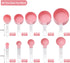 Measuring Cups and Spoons Set of Huygens Kitchen Gadgets 10 Pieces, Stackable Stainless Steel Handle Measuring Cups for Measuring Dry and Liquid Ingredient (Pink) by Huygens