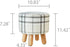 H&B Luxuries Round Padded Ottoman Stool | Versatile Foot Rest & Extra Seating