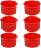4 Inch Silicone Mini Cake Molds, Round Non-Stick Baking Pan, Reusable Cake Pans for Muffin, Cupcake, Layer Cake (Red,