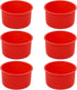 4 Inch Silicone Mini Cake Molds, Round Non-Stick Baking Pan, Reusable Cake Pans for Muffin, Cupcake, Layer Cake (Red,