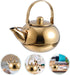 Cabilock Stainless Steel Tea Kettle Stovetop Teapot with Removable Infuser Portable Tea Kettle Boiled Teakettle With Handle for Coffee Blooming and Loose Tea Women and Adult Gold or Silver 1.5/2/2.5L