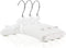 HANGERWORLD Small Kids Satin Padded Hangers - Pack of 3, 11.8inch Soft White for Nursery
