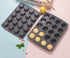 Webake Mini Muffin Cupcake Tin Pan Silicone Non-stick Baking Mold for Mini Pie, Quiche, Tartlet, Mini Muffin Top, Keto Fat Bomb, Pack of 2 by Webake