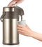 OJOJ 3L/101OZ Thermal Coffee Carafe with Pump, Stainless Steel Beverage Dispenser for Hot Drinks, Gold