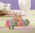 Fun Express Spring Bunny Tabletopper Easter Decorations, Hand Painted, Farmhouse Home Decor