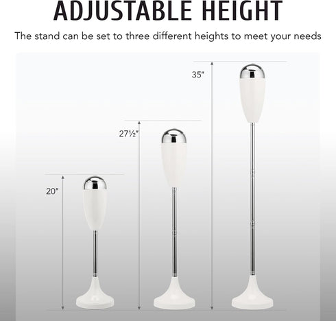 CO-Z Adjustable Floor Standing Ash Tray, Smokeless Outdoor Ashtray with Lid, Stainless Steel Windproof Stand