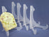 Clear Frosted 7"H Easels with Locking Bar for Display, Home Office, Wedding, Art Fairs, Pack of 5