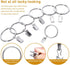 44 Pack Curtain Rings with Clips Hooks | Silver Drapery Clips with Rings, Stainless Steel Metal, 1.5 inch