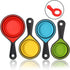 Collapsible Measuring Cups and Spoons, 8 Piece Set Portable Food Grade Silicone for Liquid & Dry Measuring