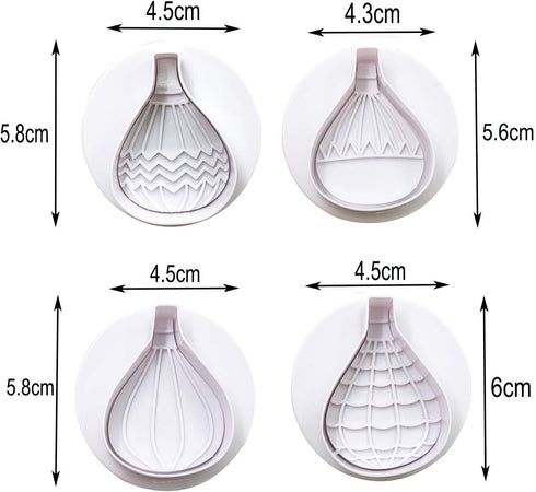 9Pcs Balloons and Cloud Cake Decoration Fondant Mold Set, Hot Air Balloon Cookie Cutters for Baking Pastry