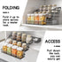 3-Tier Shelf(27.5cm/10.8in) Pull Down Spice Rack Organizer for Inside Cabinet Pantry Expandable Display Riser Shelf