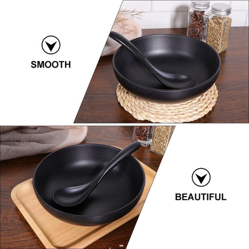 Hemoton 2Pcs Japanese Style Ramen Bowl, Large Soup Bowl, Melamine Noodle Soup Bowls