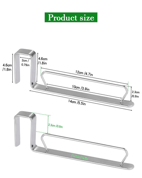 YQh Stainless Steel Cabinet Door Trash Bag Holder for Kitchen Cabinet Door and Drawer, Cabinet Door Hook Adjustable