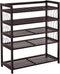 PayLessHere 5-Tier Bamboo Shoe Rack Shoe Bench Shoe Shelf Free Standing Storage Organizer