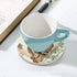Set 6, 4 Inch Cat with Butterflies Coasters for Drinks of Absorbent Diatomite Ceramics Coasters for Coffee Table