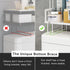 Over The Toilet Storage Shelf, 2-Tier Bathroom Organizer, Punch-Free Home Storage Rack with Hooks, White