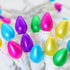 2 Pack 27FT 100 GlowVibe Easter Lights Total LED Multi Color White Wire Glass Mini Egg-Shaped String Lights Plug
