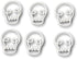 100 Count Skull Head Skeleton Shaped Paper Clips, White, Great for Collectors or Office Gift, Comes in Round Tin