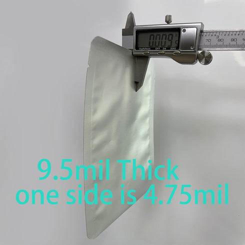50 PCS 1 Pint Mylar Bags for Food Storage, Heat Sealable Bags for Coffee Beans, Tea, Grains, etc. (5.9 x 7.9 Inch)