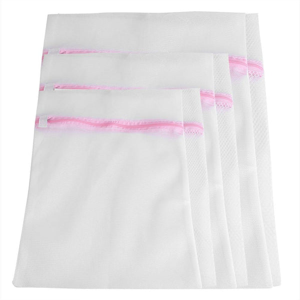 Zipped Lingerie Washing Bag, Laundry Machine Mesh Clothes Socks Bra Underwear Bags for Home Use (Fine mesh 30*40cm)