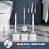 Holaloha 3 Pack Set 3 Toilet Brush, Toilet Brush and Holder Bathroom Accessories, Toilet Bowl Brush and Holder