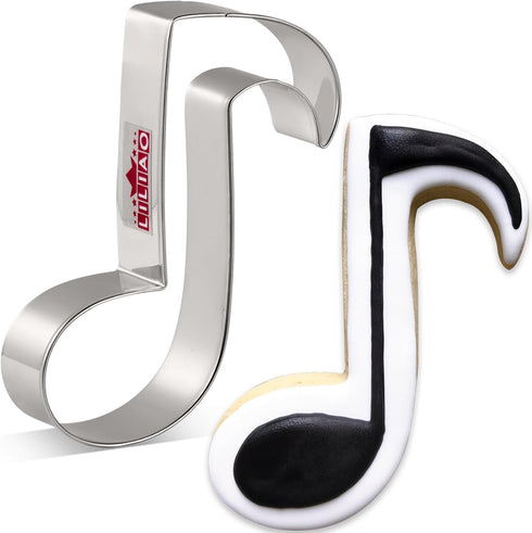 LILIAO Music Note Cookie Cutter - 3.2 x 4.2 inches Stainless Steel Music Biscuit Fondant Cutter