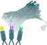 Novelty Lights 50ft 100 LED Yellow/Purple/Green Mardi Gras Lights Outdoor/Indoor, 6" Spacing,