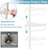 Corner Shower Caddy Tension Pole, Rustproof Organizer with 4 Adjustable Shelves for Inside Shower, 40"-120" White